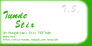 tunde stix business card